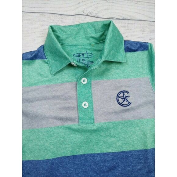 2T Garb Striped Performance Polo Shirt - Picture 2 of 5